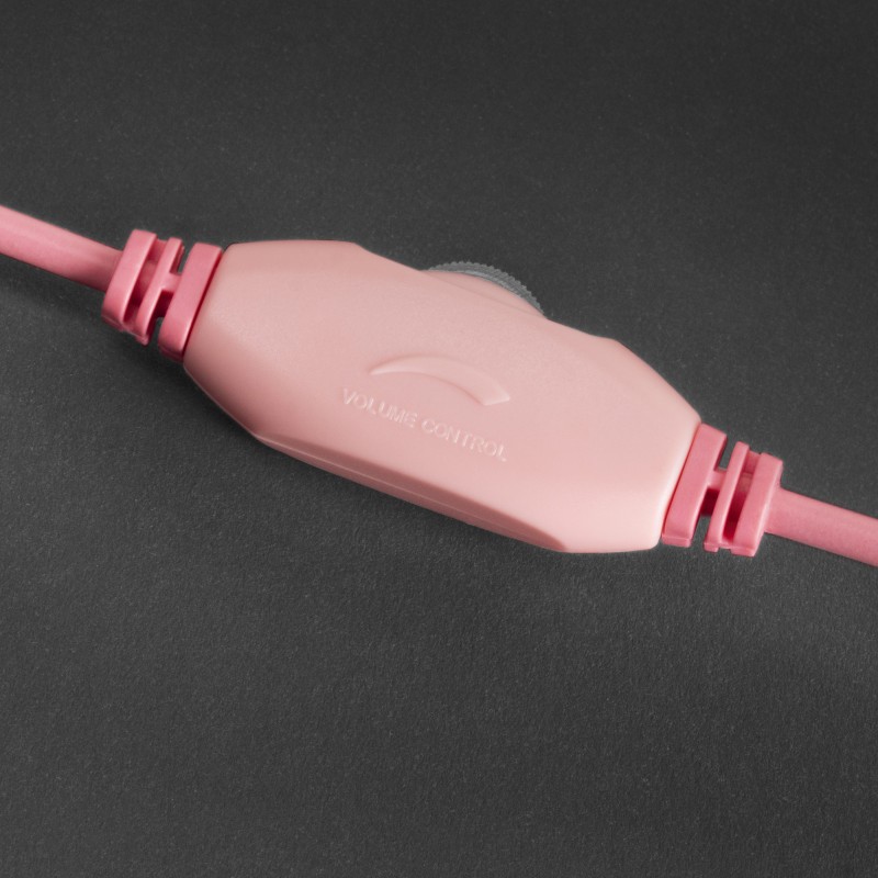 Mars Gaming MH122P Headset Gaming Auscultadores com Microfone Com Fios, USB, Jack 3.5mm, Rosa - 8435693102045