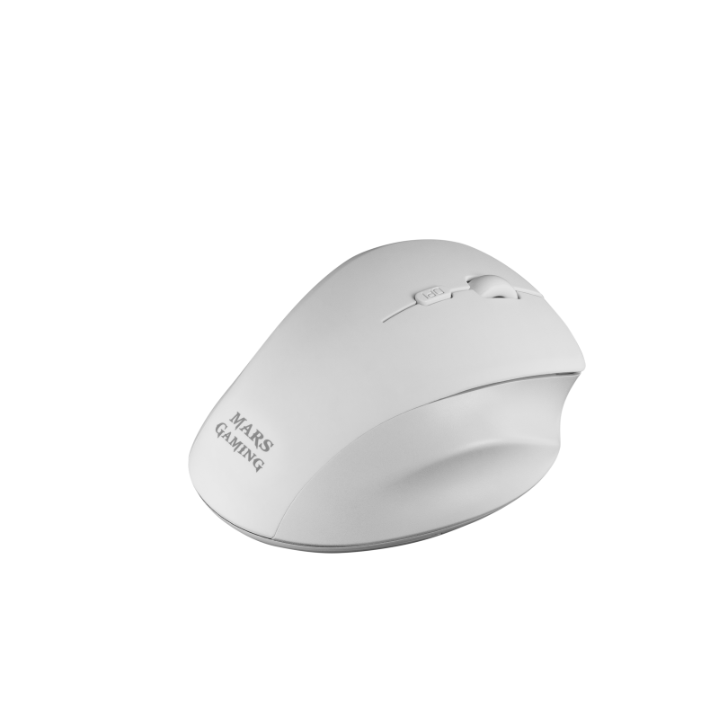 Mars Gaming MMWERGOW Rato Gaming Sem Fios RF Wireless 3200 DPI Mecânico 6 Botões Branco - MMWERGOW - 4710562758436