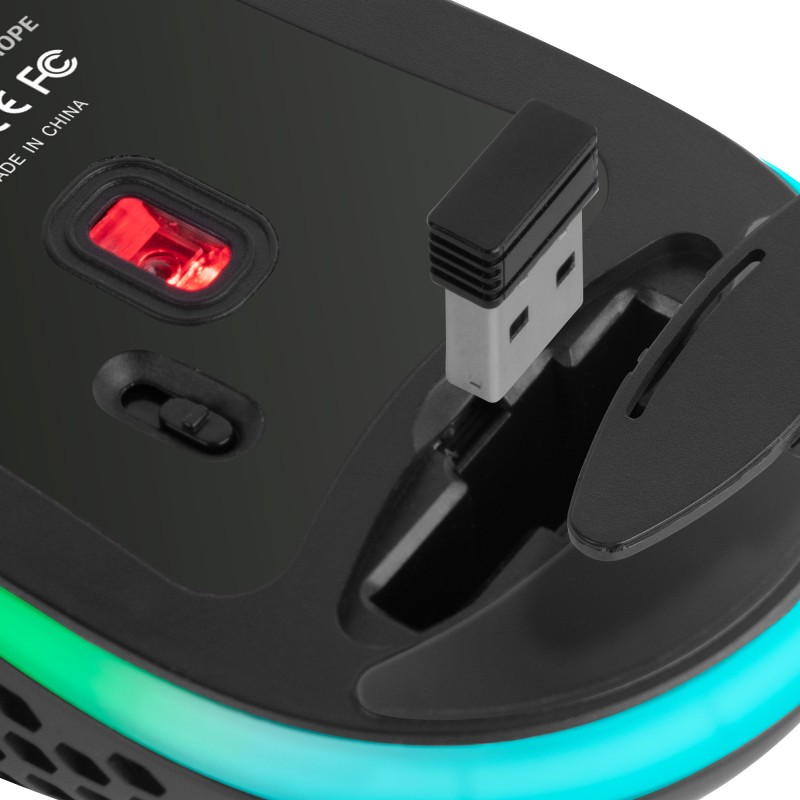 Mars Gaming MMW3 Rato Gaming RGB Sem Fios RF Wireless 3200 DPI Ótico 6 Botões Preto - 8435693100003