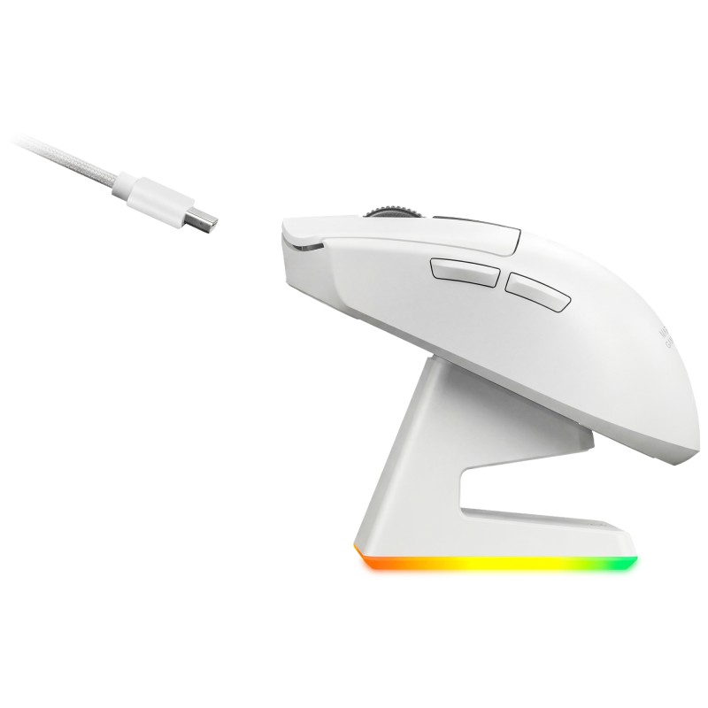 Mars Gaming MMW-Elite Rato Gaming RGB Sem Fios Bluetooth 20000 DPI Ótico 6 Botões Branco - MMWELITEW - 8435693114284