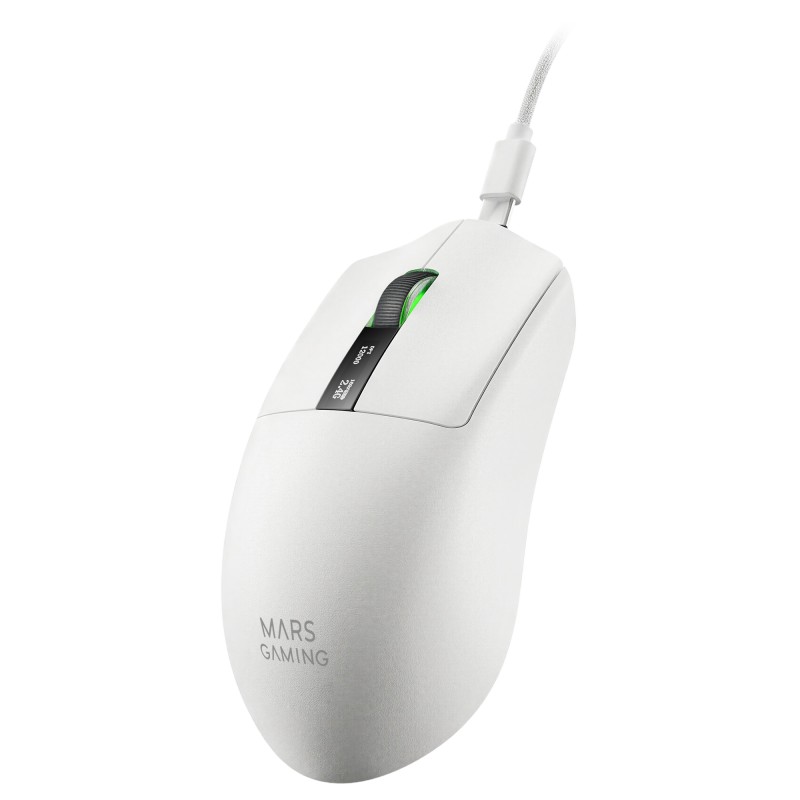 Mars Gaming MMW-Elite Rato Gaming RGB Sem Fios Bluetooth 20000 DPI Ótico 6 Botões Branco - MMWELITEW - 8435693114284