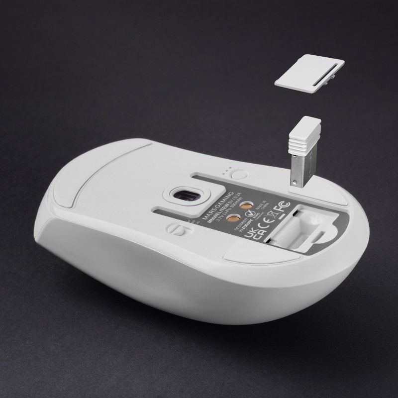 Mars Gaming MMW-Elite Rato Gaming RGB Sem Fios Bluetooth 20000 DPI Ótico 6 Botões Branco - MMWELITEW - 8435693114284