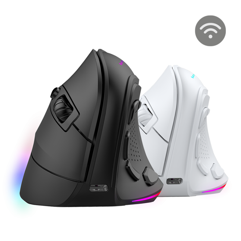 Mars Gaming MM-SK Rato Gaming RGB Sem Fios RF/Bluetooth Vertical 8400 DPI Ótico 9 Botões Preto - MMSK - 8435693107347