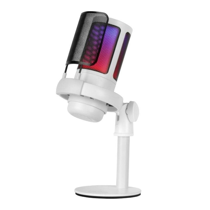 Mars Gaming MMIC-SE Microfone de Mesa Com Fios, USB/Jack 3.5mm, Branco - MMICSEW - 8435693104100