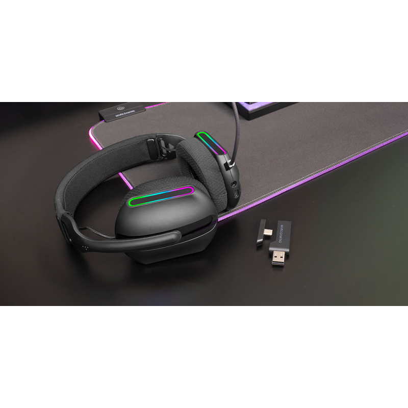 Mars Gaming MHW-PRO Headset Gaming Auscultadores com Microfone Com Fios, USB, Jack 3.5mm, Preto - MHWPRO - 8435693109075
