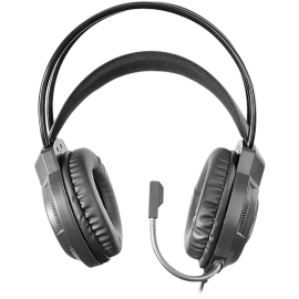 Mars Gaming MH124 Headset Gaming Auscultadores com Microfone Com Fios, USB, Jack 3.5mm, Preto - 8435693108733