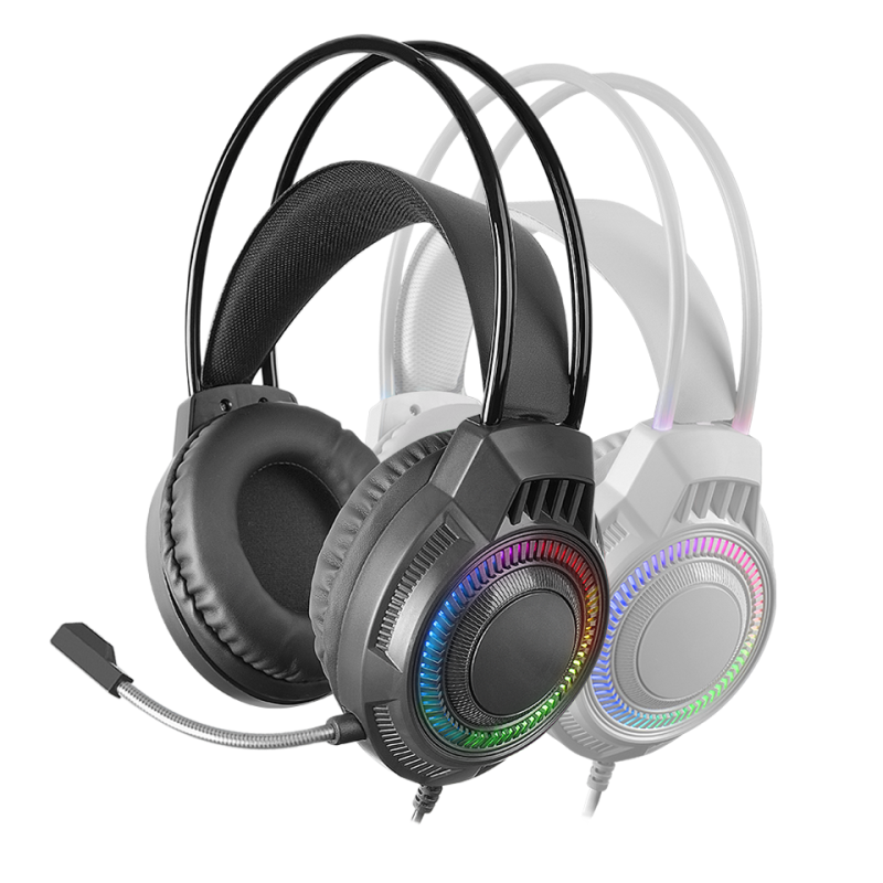 Mars Gaming MH124 Headset Gaming Auscultadores com Microfone Com Fios, USB, Jack 3.5mm, Preto - 8435693108733
