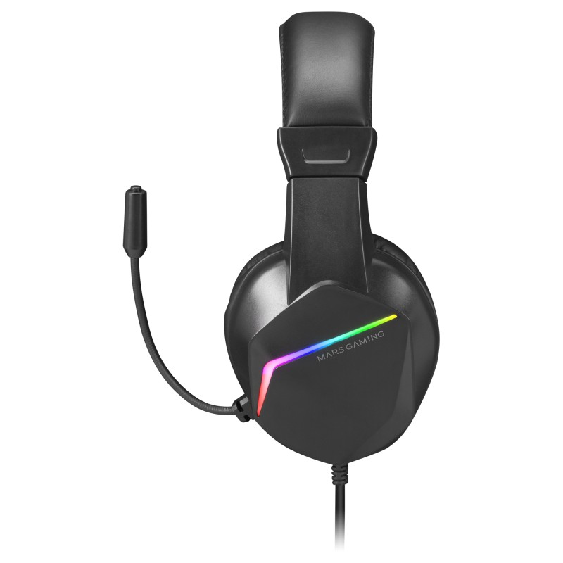 Mars Gaming MH122 Headset Gaming Auscultadores com Microfone Com Fios, USB, Jack 3.5mm, Preto - 8435693101475