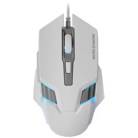 Mars Gaming MM024W Rato Gaming RGB Com Fios USB 4000 DPI Ótico 6 Botões Branco - 8435693106845