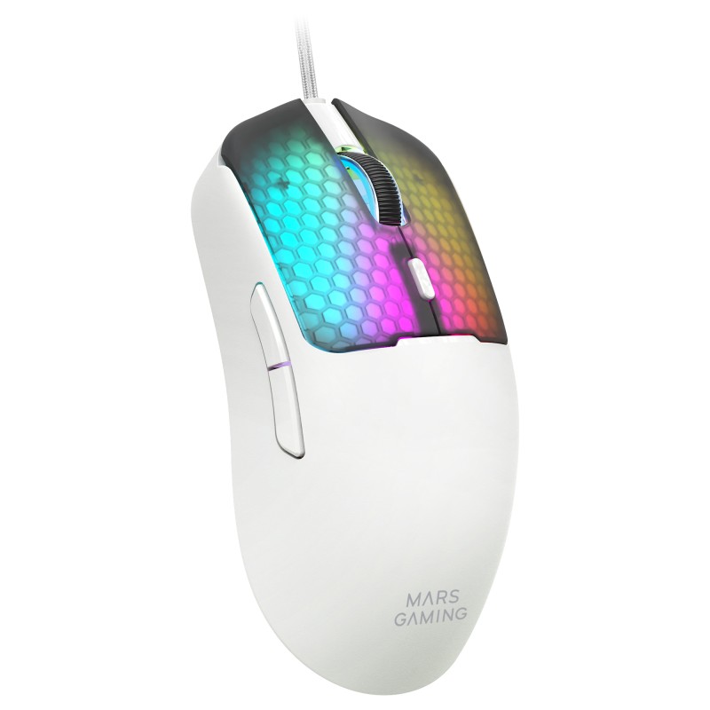 Mars Gaming MMVIPERW Rato Gaming RGB Com Fios USB 12800 DPI Ótico 6 Botões Branco - 8435693114307