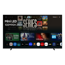 Samsung TU100M90HUXXC Mini LED LED TV Plano 254 cm (100") 4K Ultra HD, Smart TV, Wi-Fi, Ethernet, LAN, Bluetooth, Preto - 8806099138943