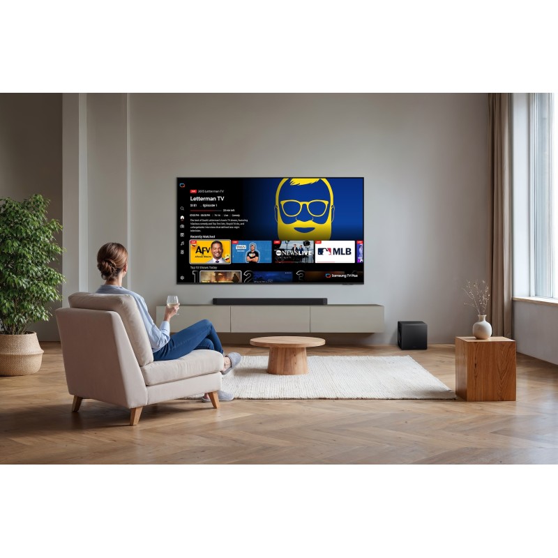 Samsung TU100M90HUXXC Mini LED LED TV Plano 254 cm (100") 4K Ultra HD, Smart TV, Wi-Fi, Ethernet, LAN, Bluetooth, Preto - 8806099138943