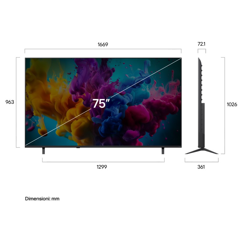 LG 75QNED8MB6A.AEU QNED MiniLED TV Plano 190,5 cm (75") 4K Ultra HD, Smart TV, Wi-Fi, Ethernet, LAN, Bluetooth, Preto - 8806096867990