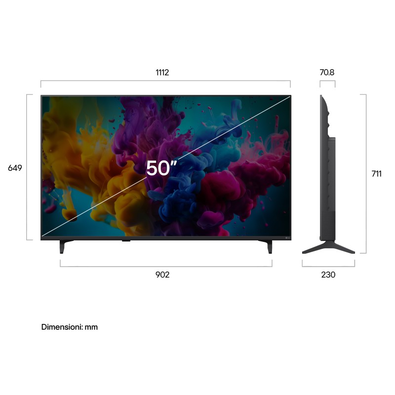 LG 50QNED8MB6C.AEU QNED MiniLED TV Plano 127 cm (50") 4K Ultra HD, Smart TV WebOS26, Wi-Fi, Ethernet, LAN, Bluetooth, Preto - 8806096866849