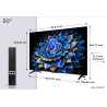 TCL T69C 50T69C LCD Smart TV Plano 127 cm (50") 4K Ultra HD, Smart TV, Wi-Fi, Ethernet, LAN, Bluetooth, Preto - 5901292528560
