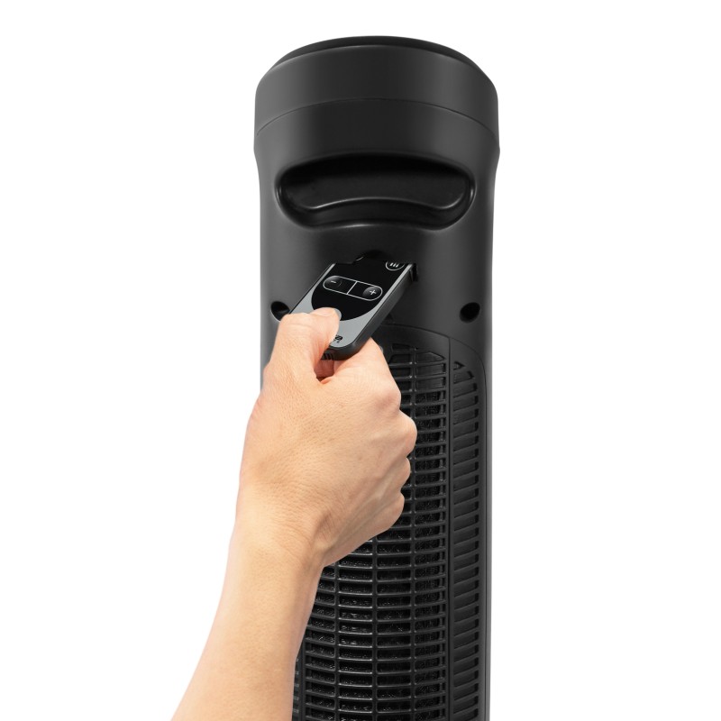 Rowenta Intense Comfort Hot SO9420F0 Termoventilador Elétrico Cerâmico, 2400 W, 3 Níveis de Potência, até 40 m2, Termóstato Regulável, Temporizador, Display LED, Proteção Térmica, Função Antigelo, IP20, com Comando, Portátil, Preto - 3121040069691