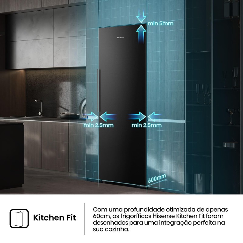 Hisense RL3K370SAFC Frigorífico 1 Porta, Independente, 372 L, Preto - 6921727087478