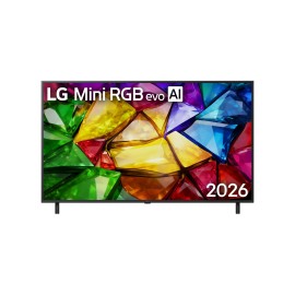 LG 55MRGB88B6B Mini RGB evo AI MiniLED TV Plano 139,7 cm (55") 4K Ultra HD, Smart TV, WebOS, Wi-Fi, Ethernet, LAN, Bluetooth, Preto - 55MRGB88B6B.AEU - 8806096729731