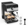 Krups Authentic+ XP384E10 Máquina de Café Manual, Semiautomática, 2 L, 2 Chávenas, Caldeira, Vaporizador de Leite, Preto, Aço inoxidável - 3016661177903